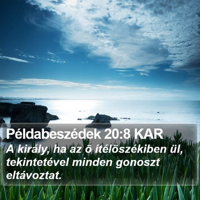 Példabeszédek 20:8 KAR Bible Verse Image