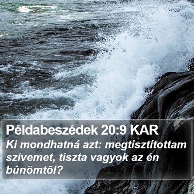 Példabeszédek 20:9 KAR Bible Verse Image