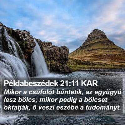 Példabeszédek 21:11 KAR Bible Verse Image