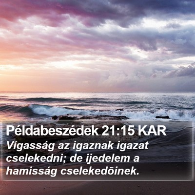 Példabeszédek 21:15 KAR Bible Verse Image