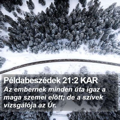 Példabeszédek 21:2 KAR Bible Verse Image