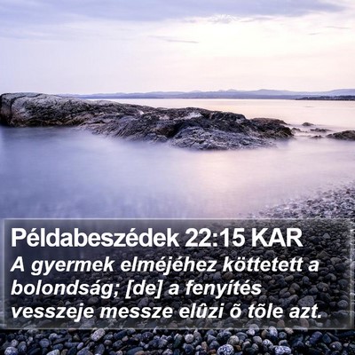 Példabeszédek 22:15 KAR Bible Verse Image