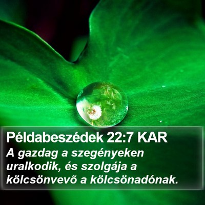 Példabeszédek 22:7 KAR Bible Verse Image