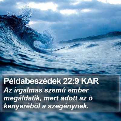 Példabeszédek 22:9 KAR Bible Verse Image