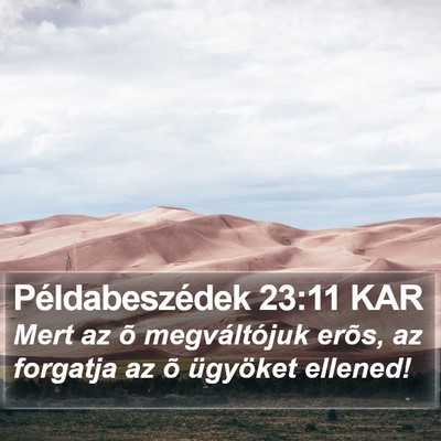 Példabeszédek 23:11 KAR Bible Verse Image