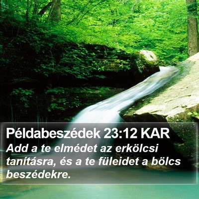 Példabeszédek 23:12 KAR Bible Verse Image