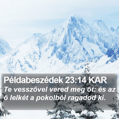 Példabeszédek 23:14 KAR Bible Verse Image