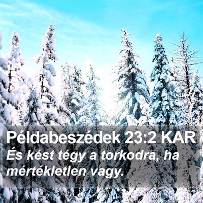 Példabeszédek 23:2 KAR Bible Verse Image