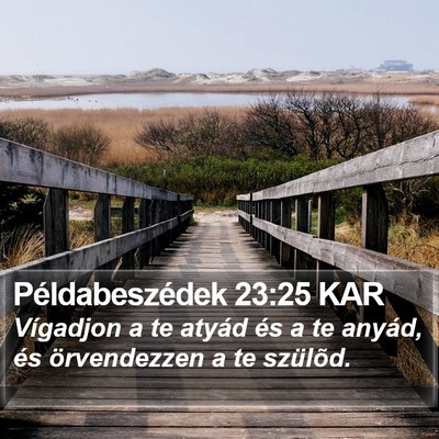 Példabeszédek 23:25 KAR Bible Verse Image