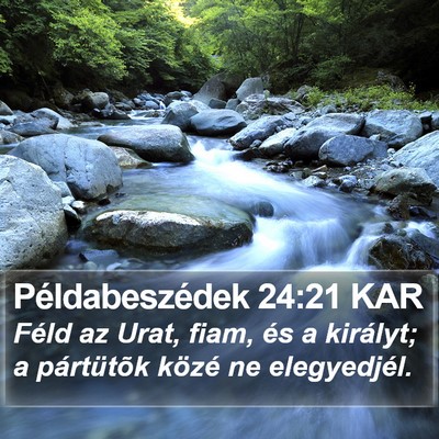 Példabeszédek 24:21 KAR Bible Verse Image