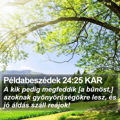 Példabeszédek 24:25 KAR Bible Verse Image