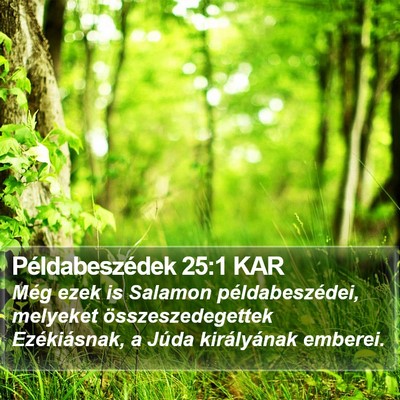 Példabeszédek 25:1 KAR Bible Verse Image