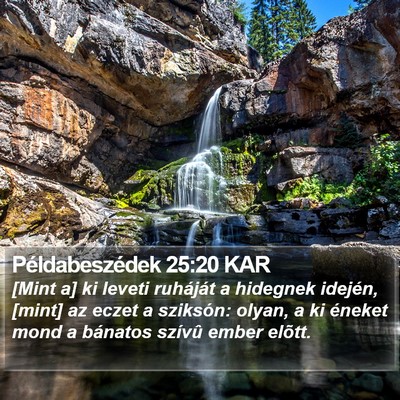 Példabeszédek 25:20 KAR Bible Verse Image