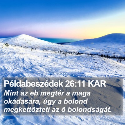 Példabeszédek 26:11 KAR Bible Verse Image