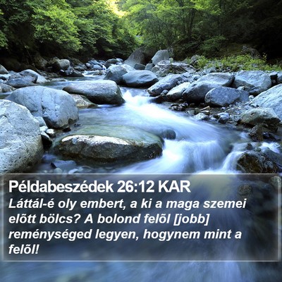 Példabeszédek 26:12 KAR Bible Verse Image