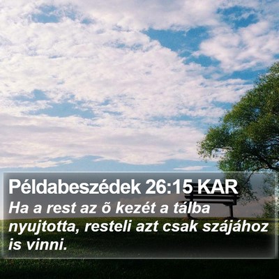 Példabeszédek 26:15 KAR Bible Verse Image