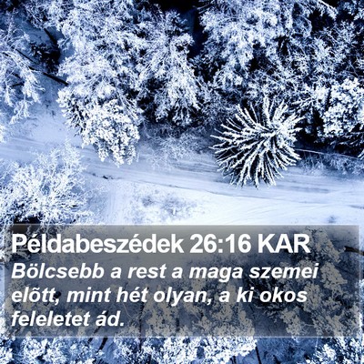 Példabeszédek 26:16 KAR Bible Verse Image