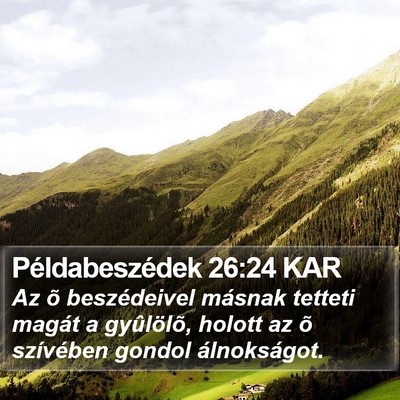 Példabeszédek 26:24 KAR Bible Verse Image