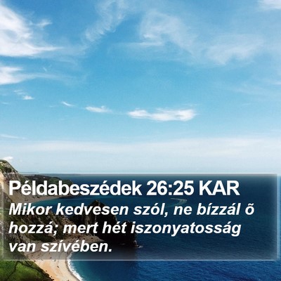 Példabeszédek 26:25 KAR Bible Verse Image