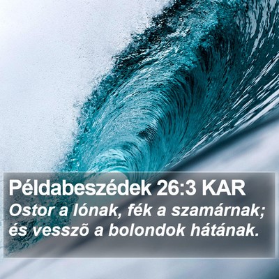 Példabeszédek 26:3 KAR Bible Verse Image