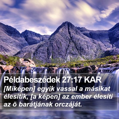 Példabeszédek 27:17 KAR Bible Verse Image