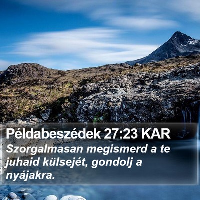 Példabeszédek 27:23 KAR Bible Verse Image