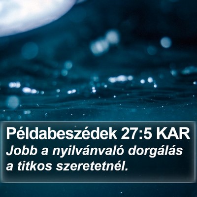 Példabeszédek 27:5 KAR Bible Verse Image
