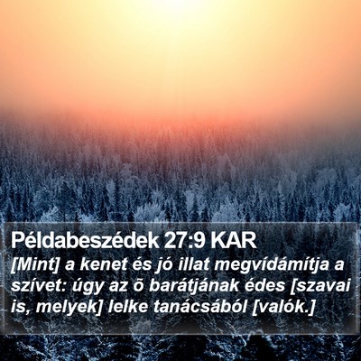 Példabeszédek 27:9 KAR Bible Verse Image