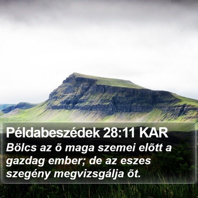 Példabeszédek 28:11 KAR Bible Verse Image