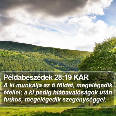 Példabeszédek 28:19 KAR Bible Verse Image