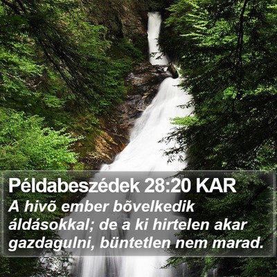 Példabeszédek 28:20 KAR Bible Verse Image