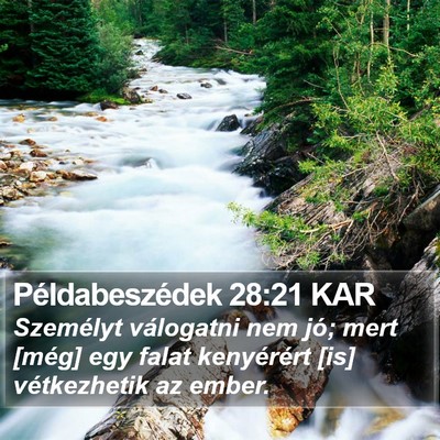 Példabeszédek 28:21 KAR Bible Verse Image