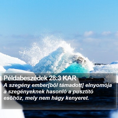 Példabeszédek 28:3 KAR Bible Verse Image