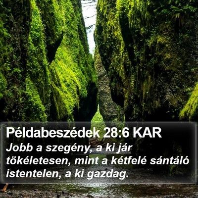 Példabeszédek 28:6 KAR Bible Verse Image