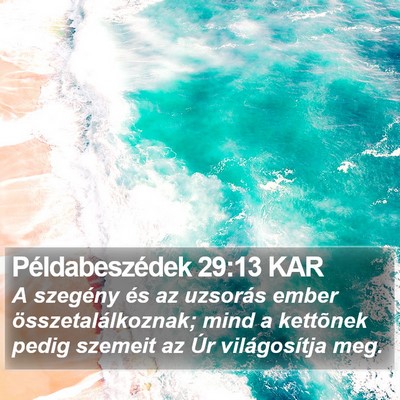 Példabeszédek 29:13 KAR Bible Verse Image