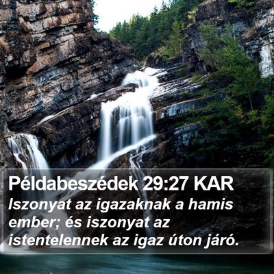 Példabeszédek 29:27 KAR Bible Verse Image