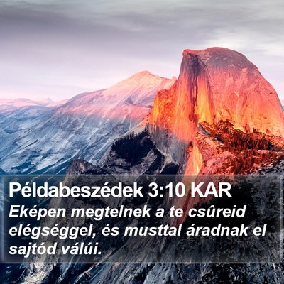 Példabeszédek 3:10 KAR Bible Verse Image