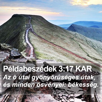 Példabeszédek 3:17 KAR Bible Verse Image