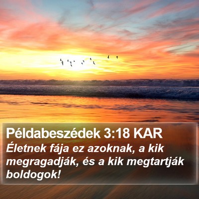 Példabeszédek 3:18 KAR Bible Verse Image