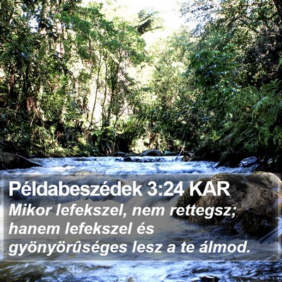 Példabeszédek 3:24 KAR Bible Verse Image