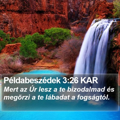 Példabeszédek 3:26 KAR Bible Verse Image