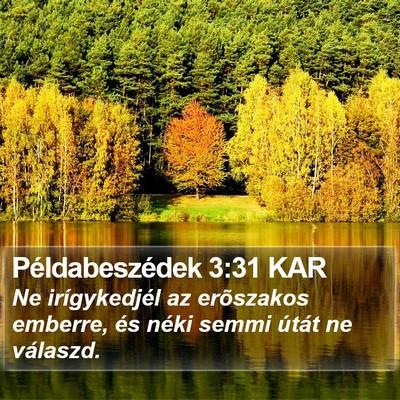 Példabeszédek 3:31 KAR Bible Verse Image