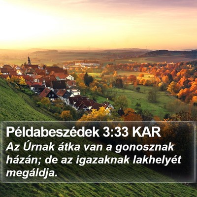 Példabeszédek 3:33 KAR Bible Verse Image