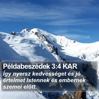 Példabeszédek 3:4 KAR Bible Verse Image