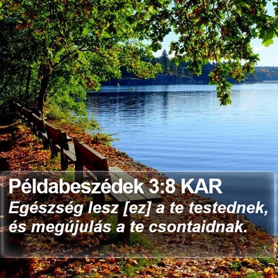 Példabeszédek 3:8 KAR Bible Verse Image