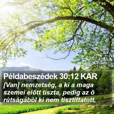 Példabeszédek 30:12 KAR Bible Verse Image
