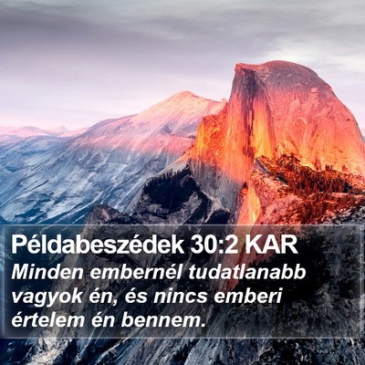 Példabeszédek 30:2 KAR Bible Verse Image
