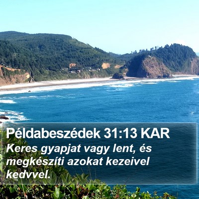 Példabeszédek 31:13 KAR Bible Verse Image