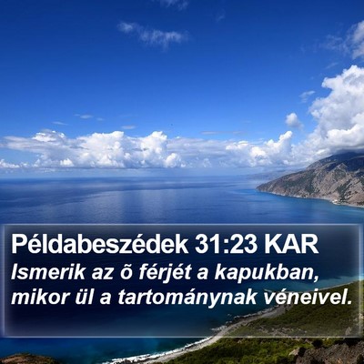 Példabeszédek 31:23 KAR Bible Verse Image