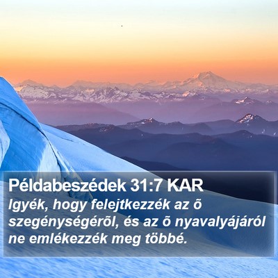 Példabeszédek 31:7 KAR Bible Verse Image
